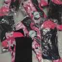 Hoosige 12 Pairs Breast Cancer Awareness Crew Socks Bulk Pink Ribbon Accessories Athletic Volleyball Soccer Socks for Youth(Camo Style) L/XL