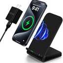 Samsung Wireless Charger Fast Charging Stand Desk Phone Charger Stand Android Charging Station for Samsung Galaxy S24 Ultra S24+ S24 S23 FE S22 S21 S20 S10 S9 S8,iPhone 15 Pro Max Plus 14 with Adapter