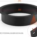 Stanbroil 42" Outdoor Fire Pit Ring Insert for Wood Burning, Heavy Duty Steel Round Fire Pit Ring Liner for Outside, 42" Outer/36 Inner DIY Camping Firepit Above or In-Ground, Backyard Bonfire