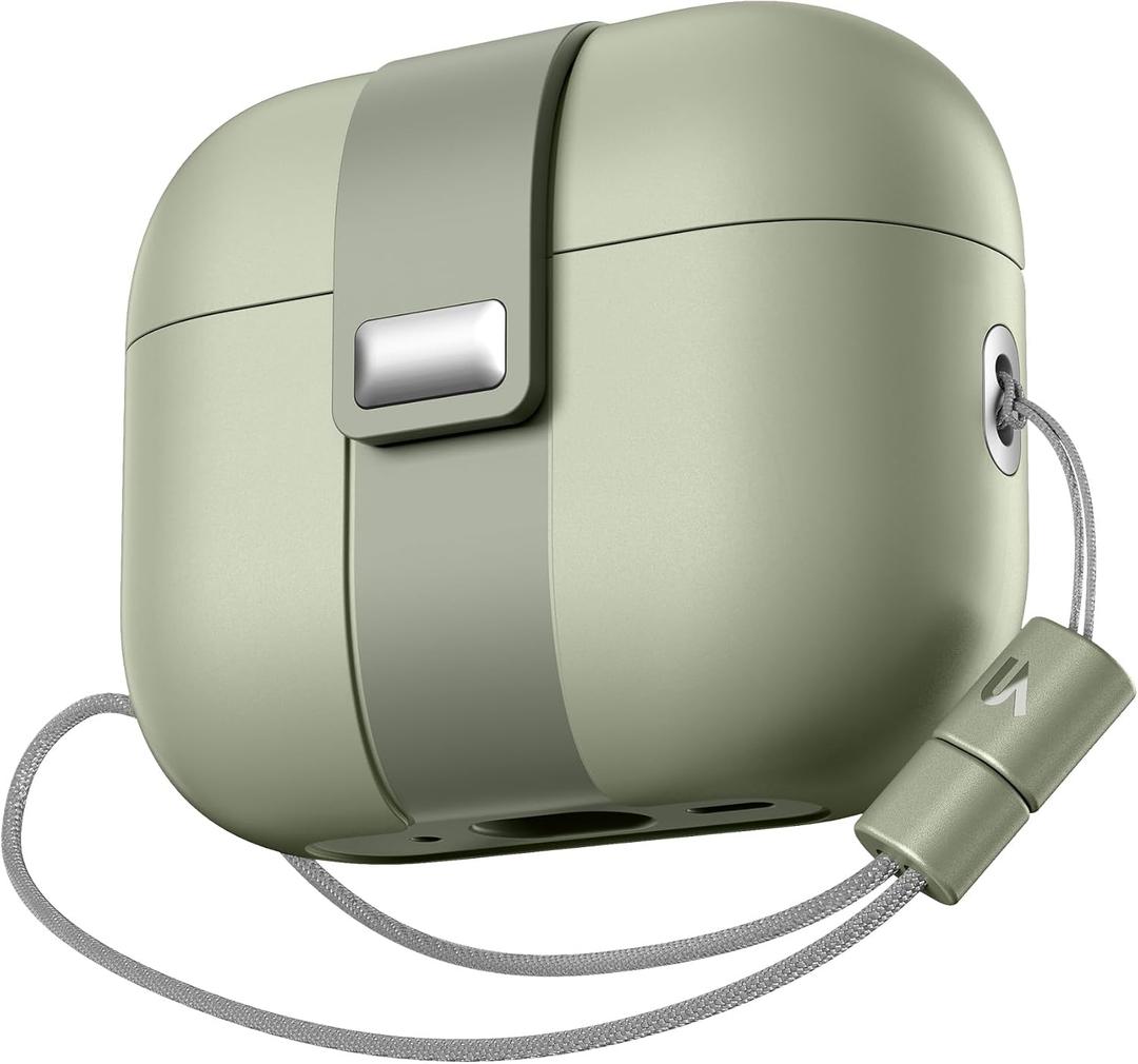 SURITCH for AirPods Pro 2/ Pro Case, Magnetic Lock Bumper Cases Compatible with Airpods Pro 2nd / 1st Generation, Rugged Protective Cover with Stylish Hanging Lanyard Cases for Women Men, Green