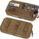 Car Sun Visor Organizer, Tactical Sunvisor Organizers Storage Covers for Trucks, Molle Panel with Pockets Zipper Visor Storage Pouch Accessories, Fits Most Vehicles, SUVs & Jeeps (CB)