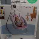 Ingenuity SimpleComfort Lightweight Compact 6-Speed Multi-Direction Baby Swing, Vibrations & Nature Sounds, 0-9 Months 6-20 lbs (Pink Cassidy)