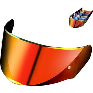 Compatible with LS2 FF353/320/328/800 Helmets Visor Tint Replacement Motorcycle Helmet Face Shield (Revo Deep Red)