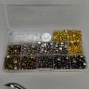 480 Sets Rivets for Leather, 4 Colors 3 Sizes Leather Rivets Kit, Double Cap Rivet with 4 Setting Tools, Suitable for Bags, Decoration