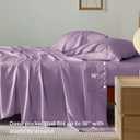 Bedsure Queen Sheet Set, Rayon Derived from Bamboo, Cooling Sheets, PureWoven, Breathable & Soft, Deep Pocket Up to 16 Inches, Hotel Luxury Silky Bedding for Hot Sleepers, Lilac