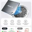 JSAUX Charger for iPhone 17 Magsafe Wireless Charging, Compatible with iPhone 17 Air Pro Max/16/15/14/13/12 Series, Magnetic Mag Safe Charging Pad, Aluminum Alloy, USB & USB C Dual Ports - Silver