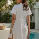 Women Swimsuit Coverup Bathing Suit Cover Ups Beach Bikini Swimwear 2025 Vacation Outfits (White, S)