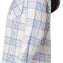 WallFlower Casual Fleece and Plaid Shackets Jackets Juniors for Women, Soft Button-Down (M)