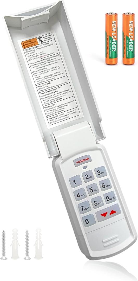 For Genie Garage Door Opener Keypad Replacement, for Genie/Overhead/Intellicode/DIP Switch Garage Door Openers, Wireless Keypad Keyless Entry, for Model GK-R/OKP-BX etc. Safe & Secure Access