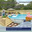 Heavy Duty Pool Storage Bag Kit, Floating Mesh Organizer for Pool Toys, Noodles, Floats and Swim Gear, Outdoor Storage