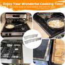 Stove Gap Covers Stainless Steel, Stove Gap Filler Between Stove and Counter, Stove Gap Guards and Range Trim Kit, Easy Retractable Length 13.8" to 27.6", Width 1", Heat-Resistant Stove Guard (2 Pack)