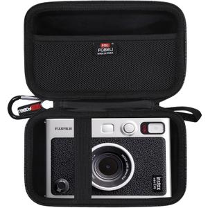 FBLFOBELI Hard Carrying Case for Fujifilm Instax Mini EVO Instant Camera, Mesh Pocket fit USB Cables, Film or Other Accessories