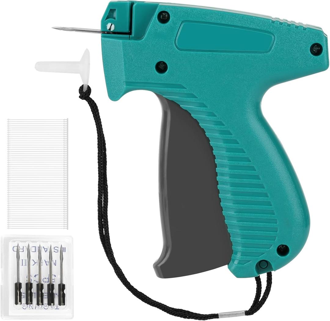 Tagging Gun for ClothingNot a Stitch Gun, Retail Hang Tag Gun for Clothes LabelerPrice Tag Attacher Gun Kit with 6 Needles, 1008pcs 2" Barbs Fasteners - Green