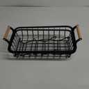 Garneck 1pc Kitchen Fruit Vegetable Storage Basket Hanging Baskets for Kitchen Detachable Organizing Rack Black