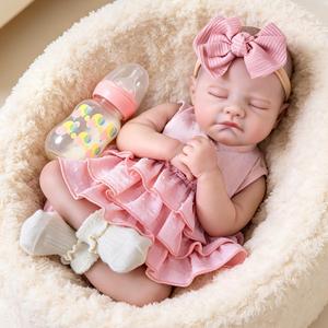 Aori Reborn Baby Dolls - Realistic 20 Inches Real Life Baby Doll with Feeding Kit, Lifelike Newborn Baby Girl Perfect for Kids 3+