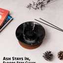 Radicaln Marble Incense Holder for Stick 5.5" Inches Black Handmade Ash Tray & Palo Santo Holder, Perfect for Fall & Living Room Dcor, Ideal Incense Burner