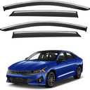 Window Deflector Compatible with Kia K5 K-5 GT line 2026 2025 2024 2023 2022 2021 Tape on Window Visor Shield Rain Guard 304 Stainless Steel Trim
