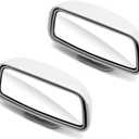 Blind Spot Mirror for Cars - Auto Adjustable Wide Angle Convex Rear View Mirror - Stick On Design (White-2 Pack)