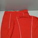 LuFeng Women's Sexy Fashion Reflective Striped long Sleeve 2 Piece Outfits Crop Top and Mini Bodycon Skirt Set (Large, Red)