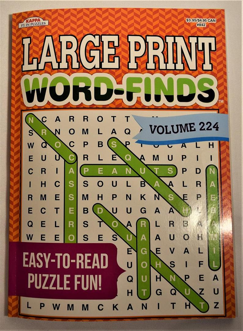 6 x Kappa Publication 3842 Large Print Word-Finds Assorted Volumes, Multi