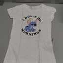 Disney Lilo & Stitch I Don't Do Mornings Distressed V2 T-Shirt XS Youth