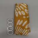 AOYEGO Bohemian Geometric Pattern Fabric Shower Curtain with Hooks Ethnic Intricate Mustard Yellow Doodle Bath Shower Curtain Polyester 72x72 Inch for Bathrooms Bathtubs Camping