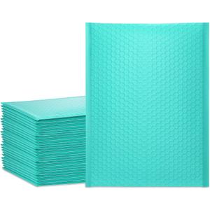 UCGOU Bubble Mailers 10.5x16 Inch Teal 25 Pack Poly Padded Envelopes Large #5 Mailing Packages Opaque Packaging Postal Self Seal Adhesive Waterproof Boutique Shipping Bags for Clothes