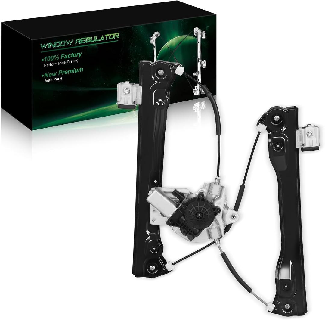 751-739 Front Left Driver Side Power Window Regulator with Motor for:-Chevy Cruze 2012 2013 2014 2015, Cruze Limited 2016, with 2 Pins Only, Without Express Up and Down OE# 95265280, 95382556