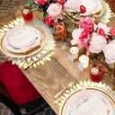 Sinmoe 100 Pack Disposable Paper Placemats Bulk 13 Inch Paper Placemats Disposable Charger Plates Table Place Mats for Dinner Wedding Birthday Summer Spring Party Dinner Tableware(Gold Round)