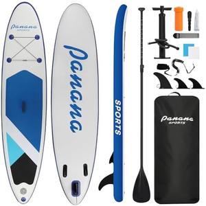 Panana Inflatable Stand Up Paddle Board, 10'x31 x6 SUP with Premium Paddle Board Accessories Kit, Anti-Slip EVA Deck for Adults Youth of All Skill Levels