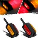 Partsam 2x 4 LED Clearance Trailer Fender Lights Amber Front Red Back 4 Diodes RH/LH
