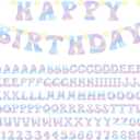 DIY Party Holographic Banner - 112Pcs Make Your Own Customize Letters with Lights Holographic Banners Kit for Birthday Baby Shower Valentines House Warming Wedding Holiday Party Decoration