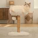 Space-Saving Indoor Cat Tree  Aesthetic Tower with Scratching Post  Ideal for Kittens, Small Cats, and Apartment Spaces