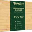 Bamboo Cutting Board for Kitchen, 15 x 10 Large Cutting Board Charcuterie Boards with Juice Groove and Handles, Chopping Board for Meat, Vegetables and Cheese