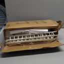 Fire Escape Wall Shelf - 4 Tier Metal White Fire Escape Shelf with Baskets, Unique Decorative Wall Shelves for Any Room