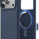 elago for iPhone 17 Pro Case, Premium Magnetic Silicone Case, Compatible with MagSafe, Liquid Silicone Material, Protective Cover, Shockproof, Slim Phone, 6.3 inch (Jean Indigo)