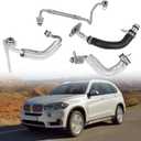 4PCS Turbocharger Coolant Line Kit with Seals Fit for BMW N20 N26 Engine 1 2 3 4 5 Series (F10 F22 F20 F30) X1 X3 X4 X5 X6 Z4 2009-2025, Replace 11538663516 11538663517 11428626652 11428626653