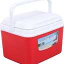 Large 5L Insulated Cooler Box Portable Ice Box for Travel Camping Picnic Fish, Insulated Cooler Box Hard Case Keeps Food Freshness and Drink Cool (Red)