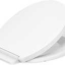 KOHLER K-26802-0 Impro ReadyLatch Quiet Close Round Toilet Seat, White Toilet Seat, Grip-Tight Bumpers, New Home Essentials, Slam Prevention