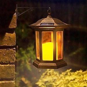Solar Lantern Outdoor, Outdoor Hanging Candle Lanterns LED Lights - PVC Waterproof Solar Lights Decorative Lantern Lights for Table, Outdoor, Party
