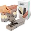 Firgi Silicone Freezer Trays with Lid,1oz 6 Section 3Sets - Leak Proof Silicone Freezer molds for Homemade Baby Food Breastmilk, Purees, Vegetables, Baby Food Jars Ice Tray with Lid BPA Free Mix