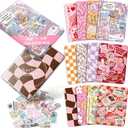 Kaciola 12PCS Inserts Cardstock for E-Reader, and 50PCS Scrapbook Sticker for Clear Case, 6.9"x4.8" Bookish Girlie Theme E-Reader Back Cover Insert Decorating Accessories for Paper White 11th-12th