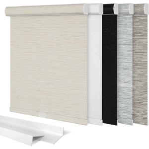 Blackout Roller Shades for Windows,Cordless Roller Blinds,Thermal Insulated Fabric UV Protection Window Blinds Pull Down for Home,Door,Office,Bedroom,Beige,Custom Size, Beige 