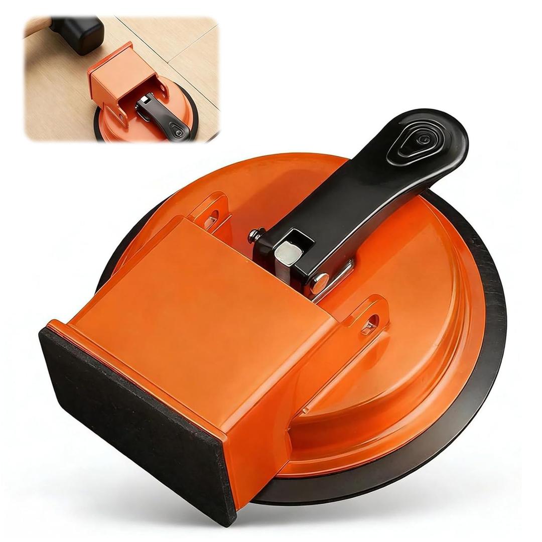 Floor Gap Fixer Tool, Heavy Duty Floor Gap Fixer Tool, Enhanced Vacuum Suction Cup, Professional Grade Gap Closer for Laminate, Wood, Vinyl & Tile Flooring (Orange)