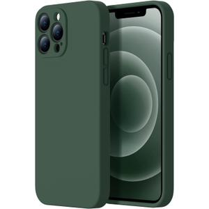 Designed for iPhone 15 Pro Max Case - Upgraded Camera Protection - Soft Microfiber Lining Inside - Liquid Silicone Shockproof Protective Phone Case 6.7" for Men Women Girls - Army Green