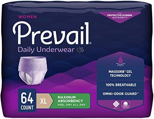 Prevail Proven | X-Large Pull-Up | Womenâ€™s Incontinence Protective Underwear | Maximum Absorbency | 64 Count