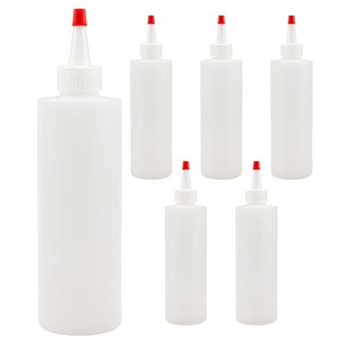 Cornucopia Brands 16oz HDPE Plastic Squeeze Bottles w/Yorker Tips (10-Pack), Empty Refillable Bottles for Arts, Crafts & Kitchen (10-Pack)