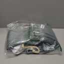 AJAZZ self Adhesive Portable 100% Blackout Curtains Simple and Easy to installBedroom Window Thermal Lnsulated Kitchen Room Darkening Black Small Drapes 1-Pack (Silver)