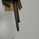 Stockton 86-128 Inch Adjustable Curtain Rod Set, 5/8 Inch Diameter in Walnut