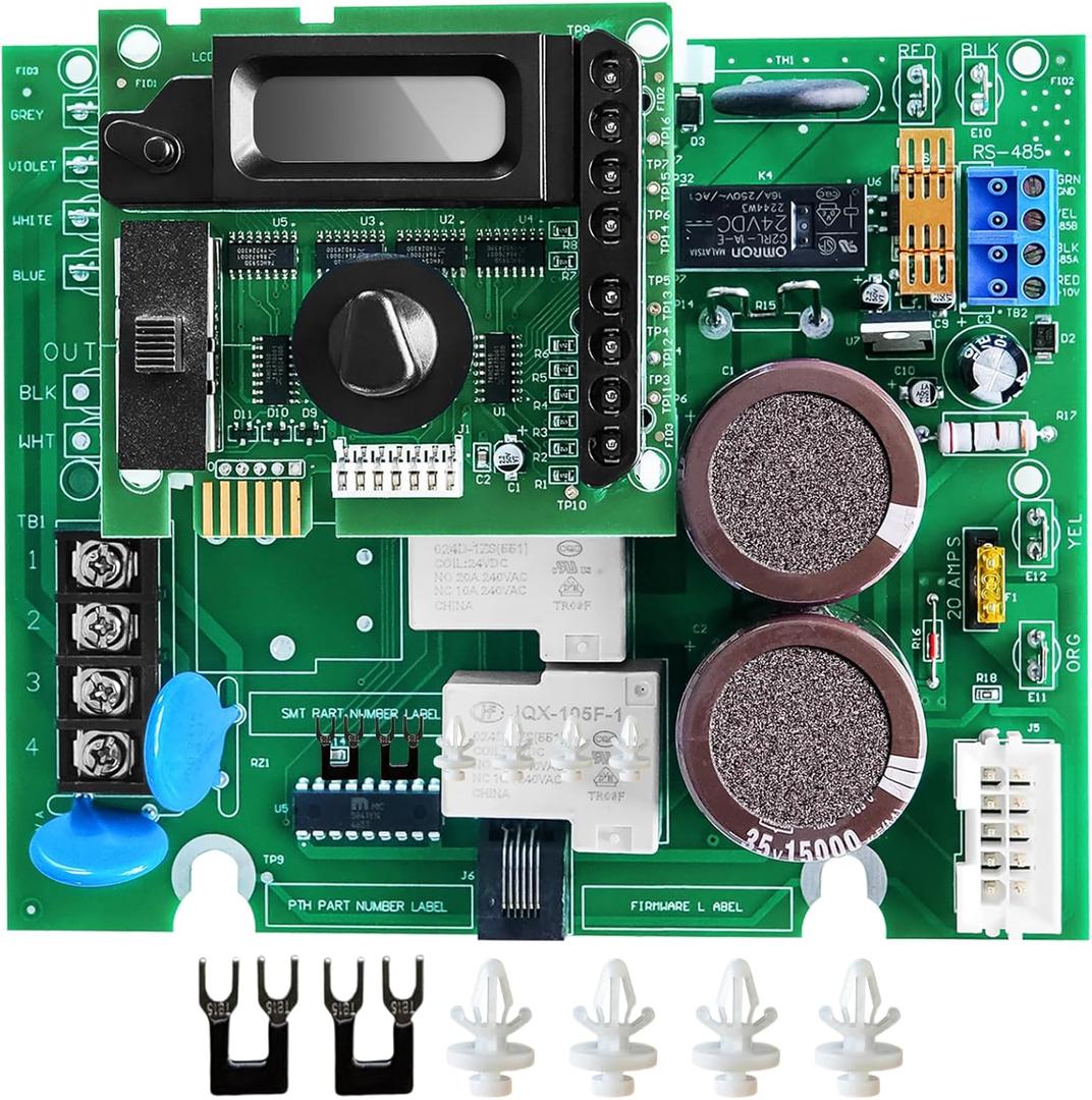 2026 GLX-PCB-RITE Control Board & GLX-PCB-DSP Display Board Set Compatible with Hayward/Goldline Aqua Rite Saltwater Systems Complete Pool Chlorinator Replacement Kit - Green